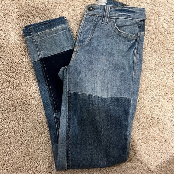 Free People Jax Patchwork Skinny Jeans - Picture 3 of 6